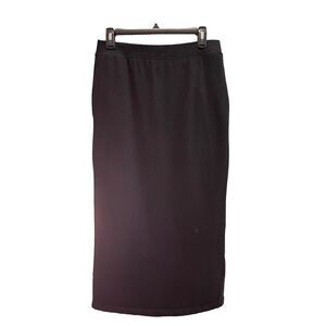 ZARA black long cotton pencil skirt - L